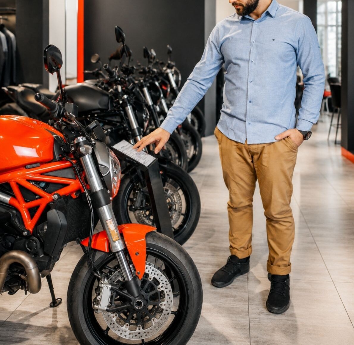 Consultor em concessionária de motos